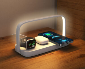 15w wireless charger with desktop lamp